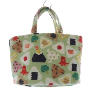 ラブラリーバイ おむすびころりん 巾着付きバッグ トートバッグ ハンドバッグ 黄緑 グリーン /SR55