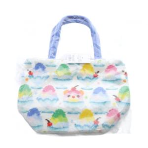 ラブラリーバイ カキゴオリ バッグ トートバッグ ハンドバッグ 白 ホワイト 青 ブルー /SR3