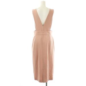 ANAYI 23AW ウールツイルストレッチワンピース 36 ピンク /DO OS