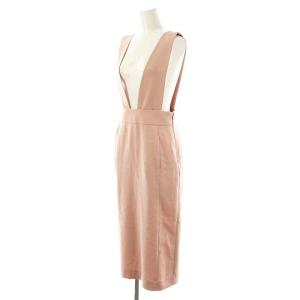 ANAYI 23AW ウールツイルストレッチワンピース 36 ピンク /DO OS