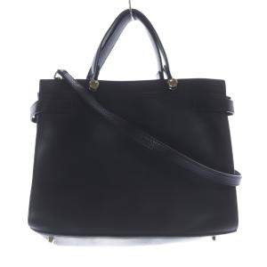 FURLA 2WAYハンドバッグ ショルダーバッグ レザー ロゴ 黒 ブラック /SR
