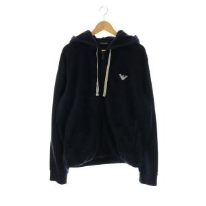 FUZZY FLEECE HOODIE パーカー ブルゾン ボアフリース L ネイビー /ES OS