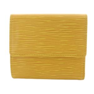 LOUIS VUITTON 二つ折り財布 エピ ポルトモネビエカルト クレディ ロゴ 黄色 イエロー /SR50 OH