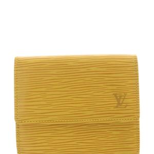 LOUIS VUITTON 二つ折り財布 エピ ポルトモネビエカルト クレディ ロゴ 黄色 イエロー /SR50 OH