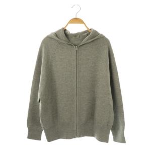 VEGA CELIA ジップニットパーカー フーディー 38 グレー /DF OS