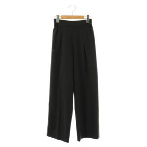 ノンアイロンワイドパンツ イージー スラックス 34 ブラック /DF OS
