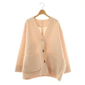 ウールモヘアシャギージャケット ノーカラージャケット F ピンク /DF OS