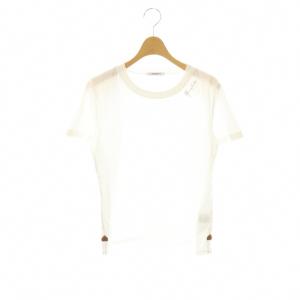 ブラン BLANC ロゴプリントレイヤーデザインTシャツ カットソー 38 ホワイト モカ /DO OS