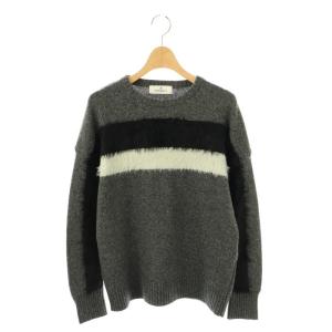 ブラン エコファーデザインメランジクルーネックニット セーター 長袖 38 グレー /DF OS
