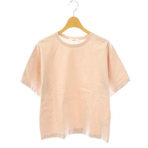 ピュアオーガニックバイオ クルーネックカットソー Tシャツ 半袖 38 ピンク /NR OS