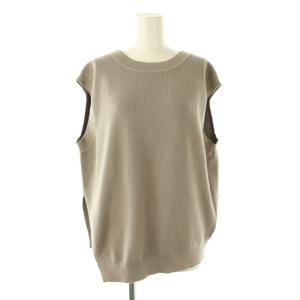 23AW Fulton Juri コットンノースリーブニット ベスト プルオーバー 38 グレージュ /DF