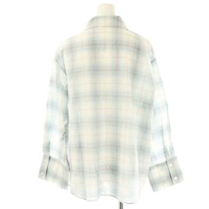 SNIDEL 25SS シアープリーツシャツ F ライトブルー オフホワイト ライトグレー /DO OS