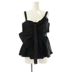 24SS ペプラムリボントップス 1 ブラック /DO OS