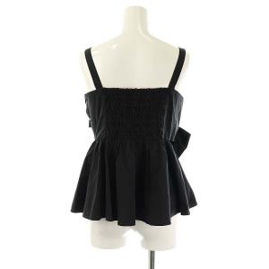 FRAY I.D 24SS ペプラムリボントップス 1 ブラック /DO OS