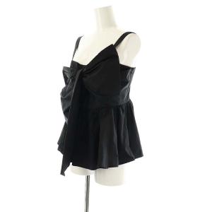 FRAY I.D 24SS ペプラムリボントップス 1 ブラック /DO OS
