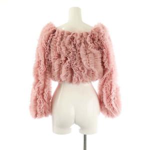 eimy istoire ボリュームチュールオフショルトップス F ピンク /DO OS