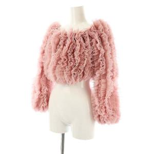 eimy istoire ボリュームチュールオフショルトップス F ピンク /DO OS