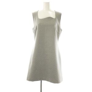 ビジュートリムミニワンピース M グレー /DO OS