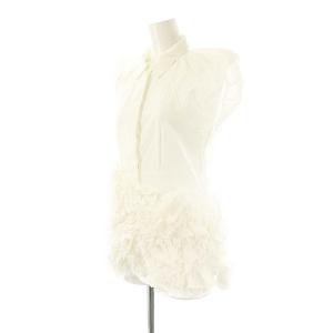 eimy istoire フラワーモチーフブラウス シャツ ノースリーブ F ホワイト /DF OS