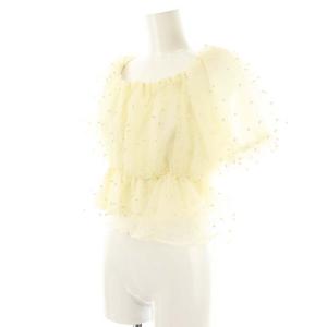 eimy istoire パールスタッズオフショルトップス ブラウス F アイボリー /DO OS