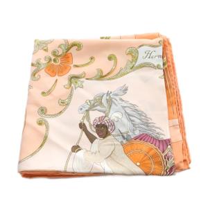 HERMES トルコの馬 Cheval Turc スカーフ オレンジ カレ90 /SR OH