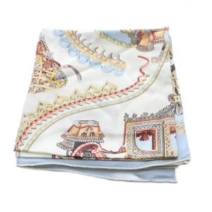 HERMES カレ90 PAPEROLES スカーフ シルク
