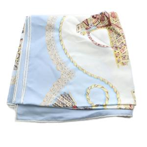 HERMES カレ90 PAPEROLES スカーフ シルク