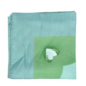 BVLGARI スカーフ シルク ツリー 植木 水色 緑 /RI OS