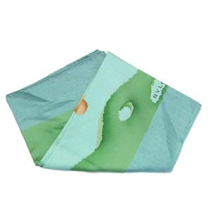 BVLGARI スカーフ シルク ツリー 植木 水色 緑 /RI OS