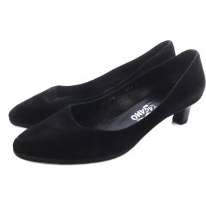 スエード パンプス 8 黒 ブラック /SR27
