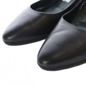 Salvatore Ferragamo パンプス ポインテッドトゥ レザー 8 25.5cm 黒 ブラック /RI OS