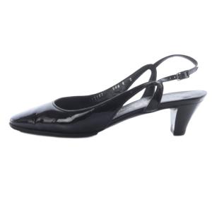 Salvatore Ferragamo エナメル スリングバック パンプス ストラップ 8 黒 ブラック /SR