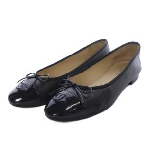 バレエシューズ ココマーク 38.5C ブラック