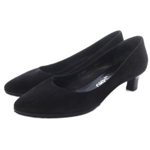 スエード パンプス 8 黒 ブラック /SR8
