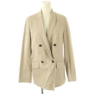 PLST リネンブレンド ジャケット スカート セットアップ スーツ リネン混 M ライトグレージュ /ES OS