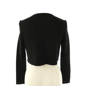 René フェイクパール ショートカーディガン ニット 36 ブラック /DF OS