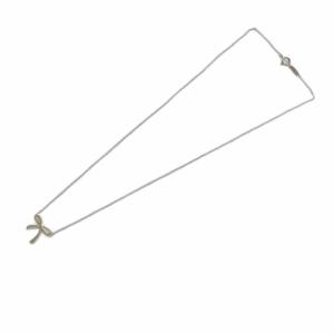 TIFFANY&Co. ボウ リボン ネックレス ペンダント リボンモチーフ 925SV シルバー /YO11 OH