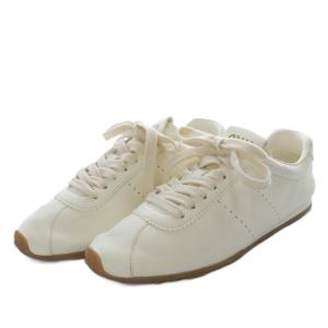 miumiu プリューム ナッパレザー スニーカー 37.5 アイボリー 5E114E