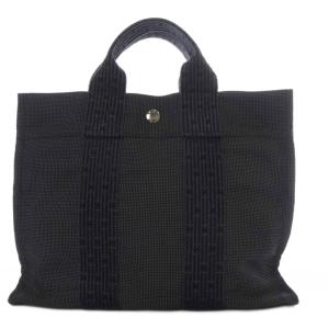 HERMES エールラインPM トートバッグ キャンバス グレー