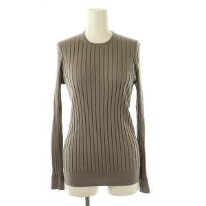 18Gカシミヤシルククルーネックニット プルオーバー 長袖 2 グレー /DF OS