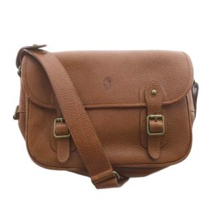 Vinteage 韓国製レザーショルダーバッグ ロゴ 茶 ブラウン /SR49