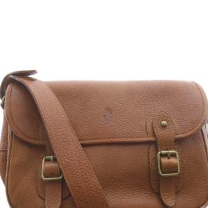 RALPH LAUREN Vinteage 韓国製レザーショルダーバッグ ロゴ 茶 ブラウン /SR49