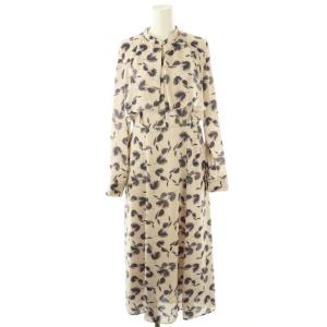 25SS チューリッププリントフレアワンピース ロング 38 ライトピンク /DF OS SH