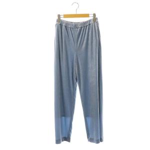 24AW トリアセベロアストレートパンツ 38 サックスブルー /DO OS SH