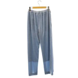 ANAYI 24AW トリアセベロアストレートパンツ 38 サックスブルー /DO OS SH