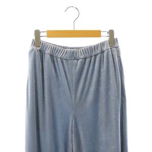 ANAYI 24AW トリアセベロアストレートパンツ 38 サックスブルー /DO OS SH