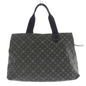 総柄 ナイロン トートバッグ ハンドバッグ グレージュ /SR42