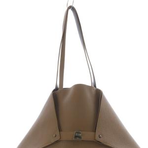 AKRIS AI トートバッグ ポーチ付き ブラウン