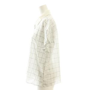 MARGARET HOWELL 23SS COTTON CHECK シャツ 1 白 ホワイト グレー /SS OS
