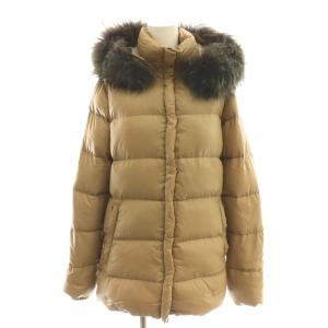 SABIK ラクーンファー ダウンジャケット ベージュ /SS OS